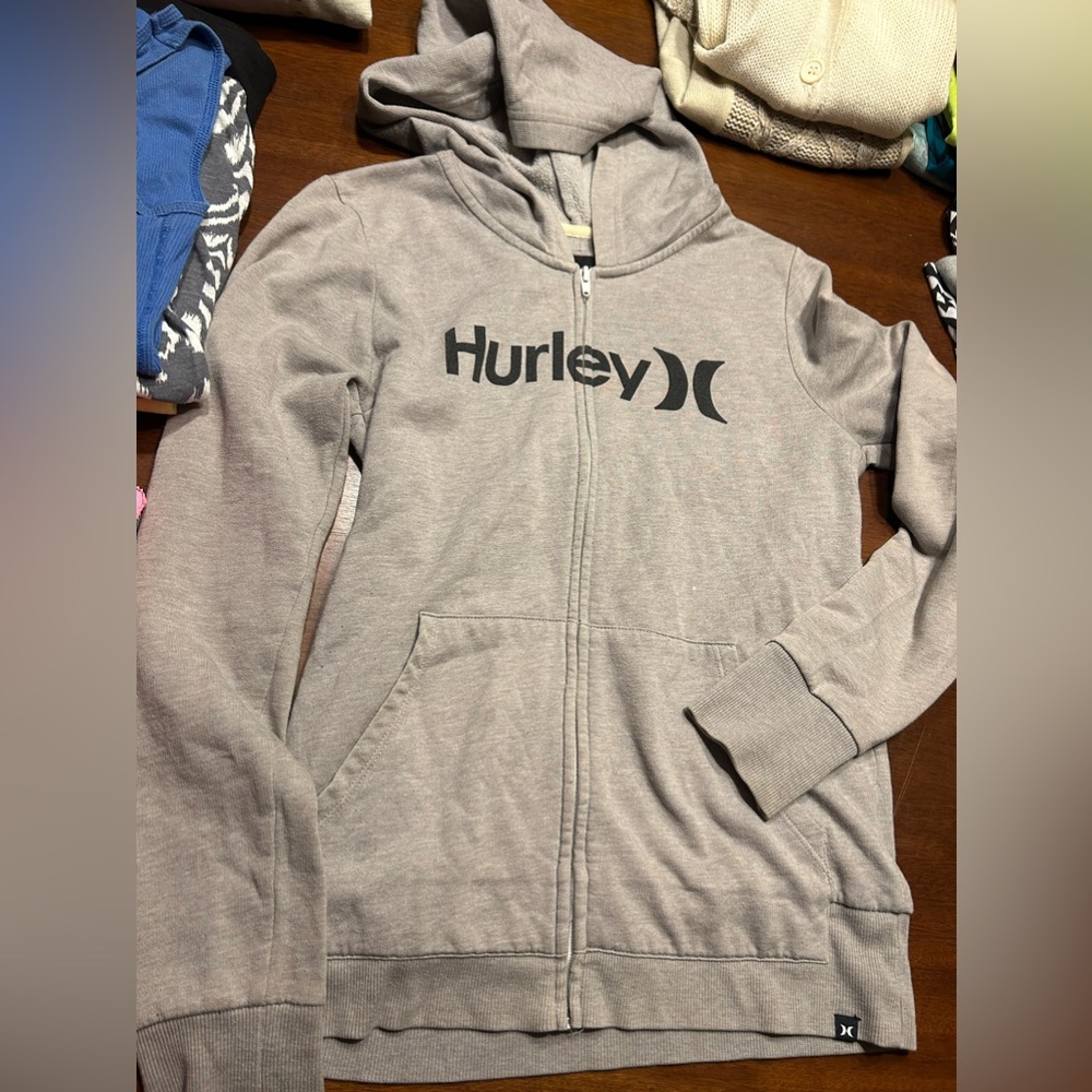 Hurley zip hoodie size medium